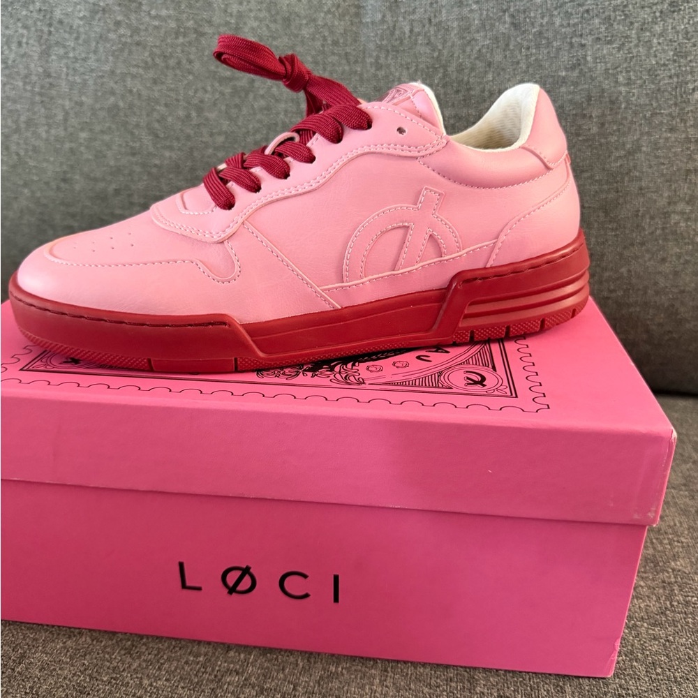 Loci x  Nicki Minaj Women's Pink and Red 100% vegan Sneakers 8w